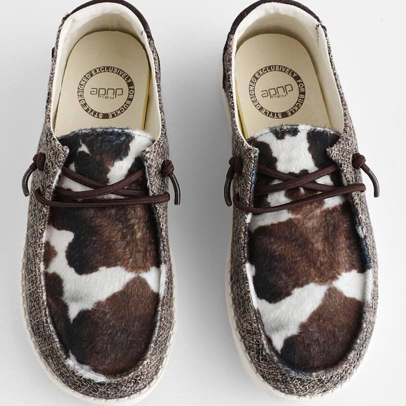 Hey Dude | Shoes | Hey Dude Wendy Size 7 Cow Print These Are New Without  The Tag Buckle Exclusive | Poshmark